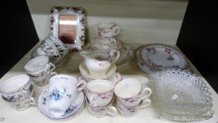 A quantity of teaware to include Aynsley Pembroke, Copeland,