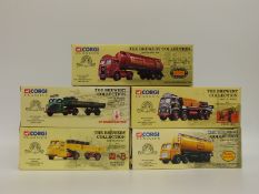 Five Corgi Classics The Brewery Collection limited edition diecast model lorries and tankers,