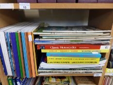 A collection of motorcycle literature to include 'Classic Motorcycles' by Roland Brown,