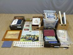 A collection of mainly military ephemera including Army postcards,