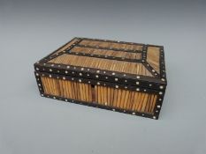 A porcupine quill box