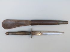 A WWII Fairbairn Sykes second pattern fighting knife, Wilkinson Sword,