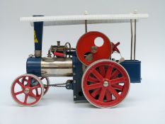 Wilesco Old Smokey live steam traction engine with solid fuel burner, slip eccentric reversing,