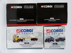 Four Corgi Classics Heavy Haulage and Guy Invincible diecast model lorries,