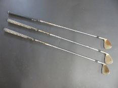 Three Titleist Vokey design golf wedges to include 52° and two 56°