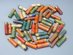 Fifty Eley 12, 20, 28 and 16 bore collectors shotgun cartridges.