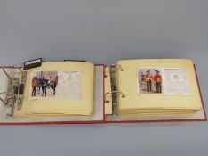 Two albums of Gale & Polden collector's cards, including Line Infantry Arms & Services,