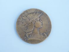 French Marianne bronze medal 'Prix Offert Par le Ministre de la Guerre Concours de Tir' by Henri