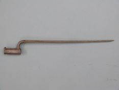 A 19thC socket bayonet marked 'C' 52 and B13EX to blade,