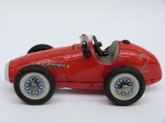 Schuco Grand Prix Racer clockwork tin plate car 1070 racing number 2.