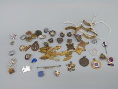 A collection of civilian of service badges including St Johns Ambulance,