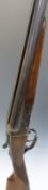 AYA Yeoman 12 bore side by side shotgun with chequered grip and forend, double trigger, matte rib,