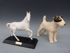 Royal Doulton Spirit of the Wind horse and a large model of a dog