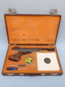 Original Mod 610 .177 target air pistol, in fitted carry case with accessories, serial number 07425.