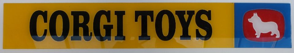 Corgi Toys acrylic shop display / advertising sign,