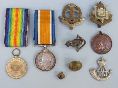 A pair of WWI medals, Victory medal and War medal named to 52658 PTE W E Roseblade,