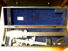 A cased 14inch height gauge and similar 7inch example