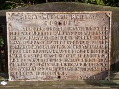 A cast iron Great Western Railway no trespassing sign