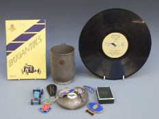 A pewter tankard awarded to R W Shakespeare, Gloucester 1936,