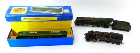 Three Hornby Dublo 00 gauge 3-rail locomotives BR 4-6-2 Duchess of Montrose,