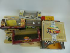 Fourteen Corgi and Vanguards diecast model vehicle boxes
