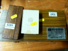 A cased Mitutoyo gauge block set and two other boxes of similar blocks
