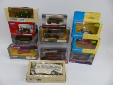 Eleven Corgi diecast model commercial vehicles including Original Omnibus Company (OOC),