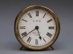 GWR brass cased clock by Kay & Co.