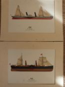 Seven mainly 19thC paddle steamer prints