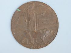A WWI death plaque to Henry Buss