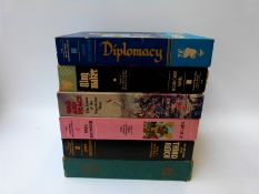 Six Avalon Hill bookcase games King Maker, War and Peace, Samurai, Third Reich,