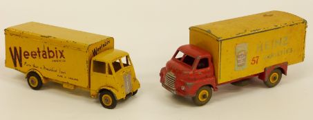 Two Dinky Supertoys diecast model delivery vans,
