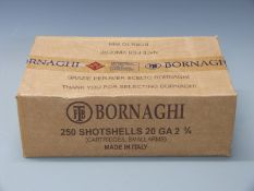 Two-hundred-and-fifty Bornaghi 20 bore semi mag shotgun cartridges, 2¾inch,