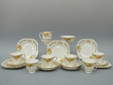 Radfords Fenton Art Deco tea set decorated with flowers