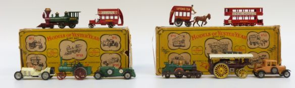 Two Matchbox Lesney Models of Yesteryear diecast model gift sets G-6 and G-7,