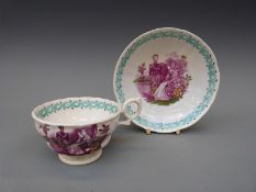 Sunderland 1840 Victoria and Albert cup and saucer wedding set