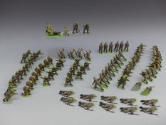 Over 90 Britains and Herald model WWII British infantry soldiers