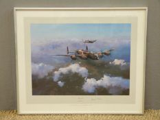 Robert Taylor print 'Lancaster' signed by Leonard Cheshire,