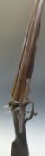 Geroge H Daw & Co 12 bore side by side hammer action shotgun with named and engraved locks,