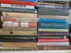 A large collection of hunting related books to include Fox Hunting by The Duke of Beaufort 1980,