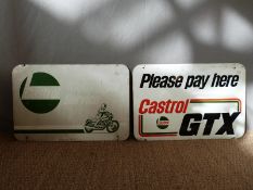 Two vintage Castrol aluminium signs,