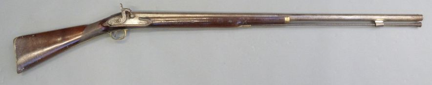 Clarke private purchase Enfield pattern percussion hammer action gun with named lock,