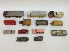 Fourteen Empro and Dinky Toys diecast model vehicles including Leyland Octopus lorry and tanker etc