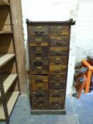 A set of 20 filing drawers,