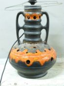 A retro West German hot lava electric lamp,