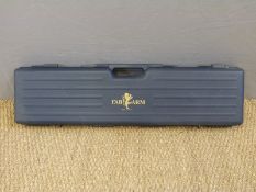 Fabarm hard gun case with fitted interior and slide clasps, 96x26cm.