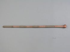 A wire bound knobkerrie,