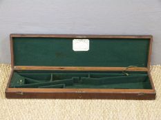 Samuel Staudenmayer mahogany muzzle loading gun case with brass lock and folding carry handle,