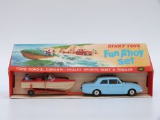 Dinky Toys Fun A'hoy gift set 125 with Ford Consul Corsair, Healey Sports Boat and Trailer,