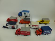 Eight First Gear diecast model American delivery vans including Roadrunner, Lionel Trains,